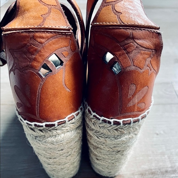 Chloe Handcrafted LeatherWedge Espadrille - Picture 9 of 11